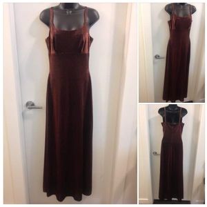 LORI ANN GOWN golden bronze sparkly gown